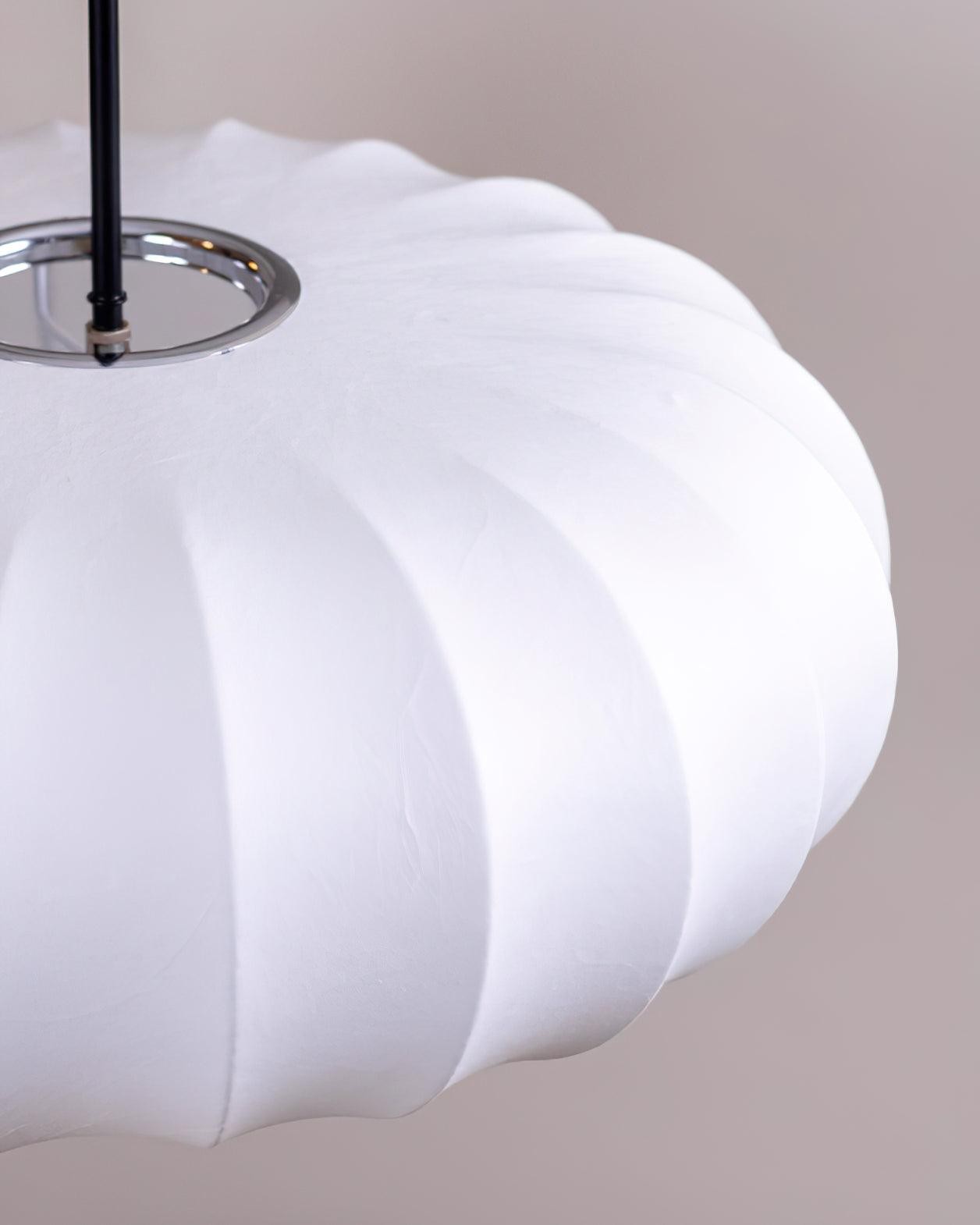 Eenvoudige Wabi-sabi witte lantaarn stoffen hanglamp HL852