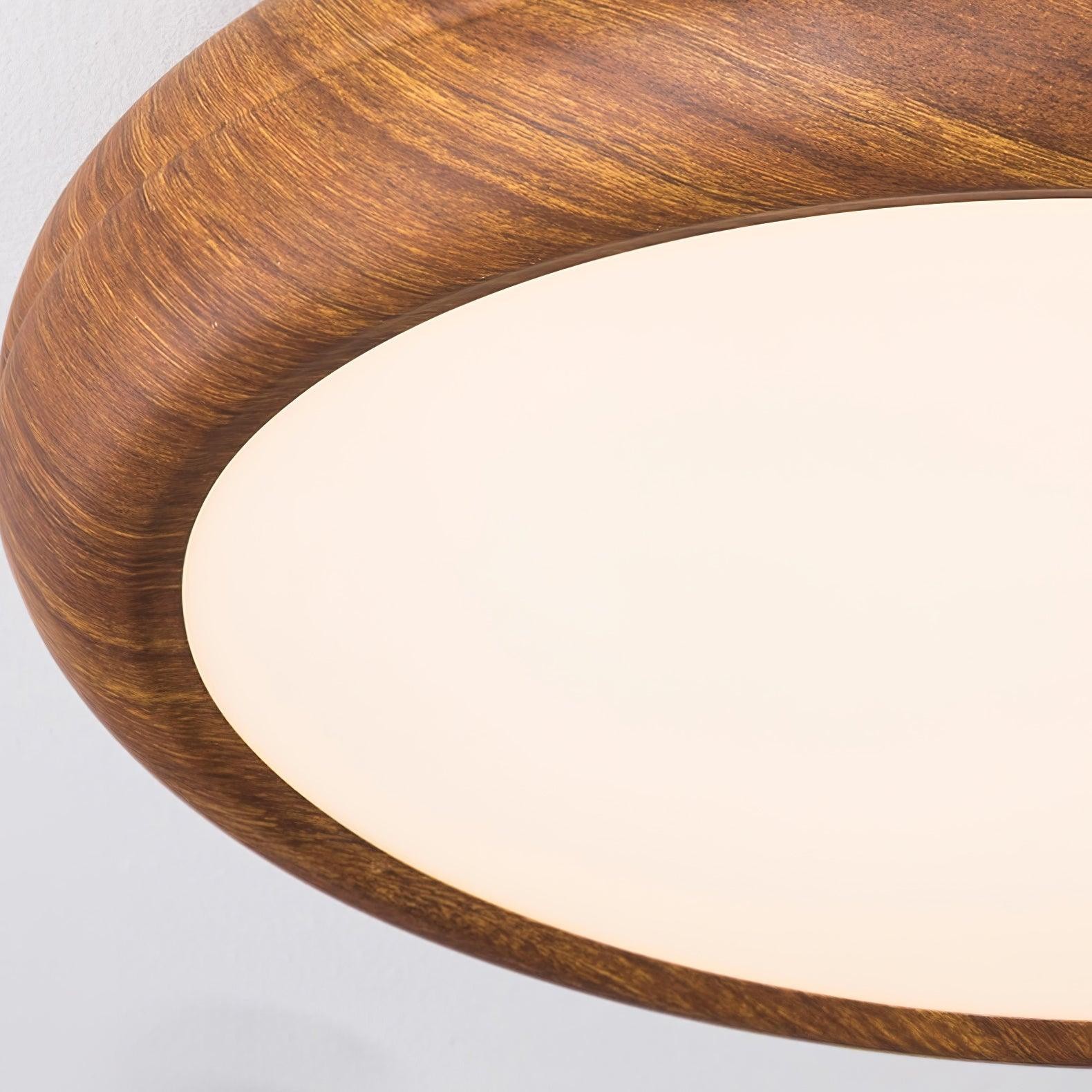 Ronde plafondlamp met houtnerf HL825