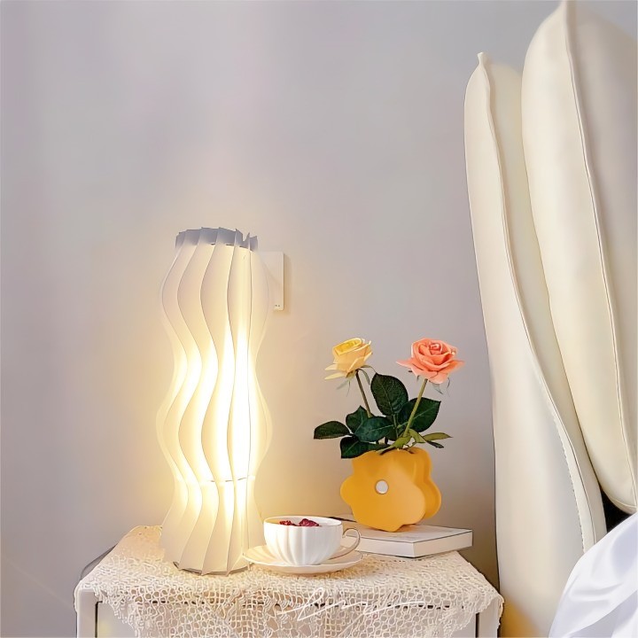 Damp Hula Wave vormige tafellamp voor slaapkamer