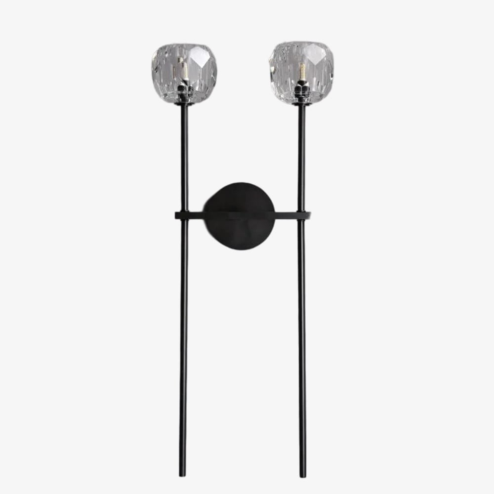 Luxe kristallen wandlamp - moderne wandlamp met messing frame HL1811