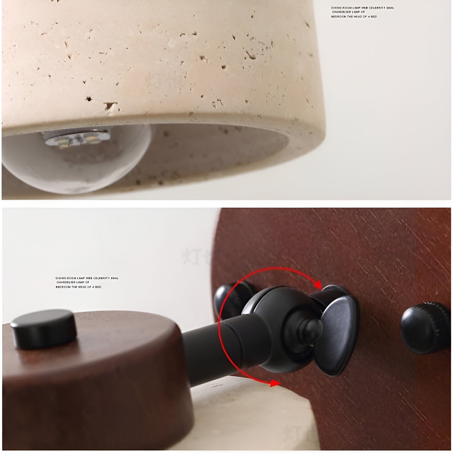 Studie Lezen Minimalistische Travertijn Stenen Wandlamp HL1269