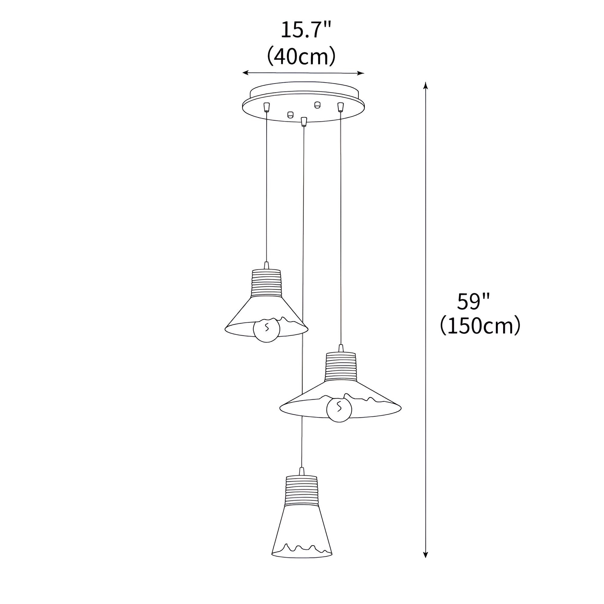 Nordic henneptouw glazen hanglamp HL1209