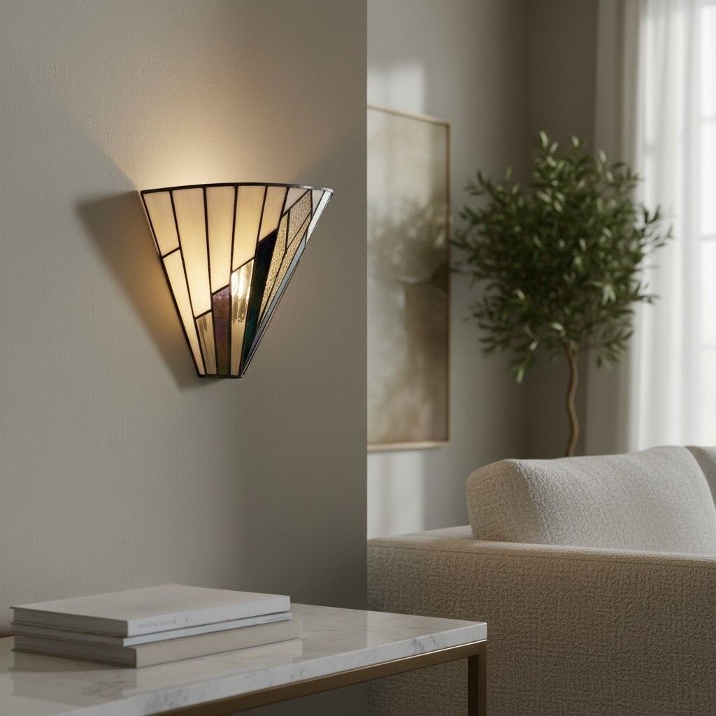 TF Astoria Vintage Waaiervormige Wandlamp - Handgemaakt Kunstglas - Sfeerverlichting voor Slaapkamer HL2234