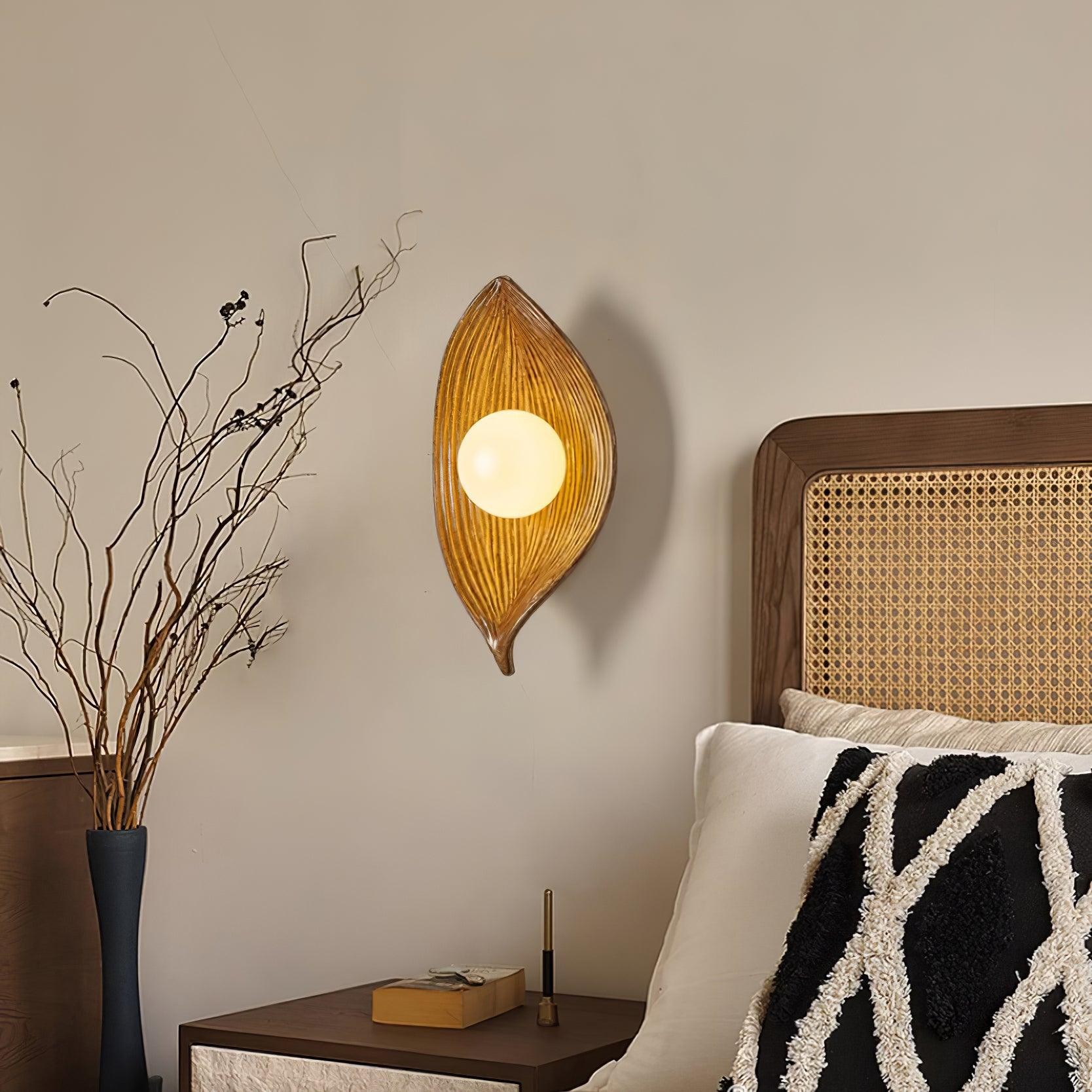 Hedendaagse Nordic Leaf Resin Wandlamp HL574