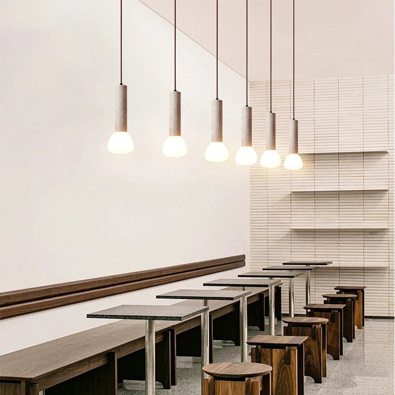 Elegante hanglamp in travertijncrème-stijl HL3473