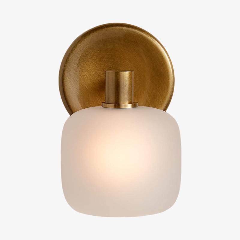 Lirra wandlamp van mat glas - moderne minimalistische metalen afwerking voor badkamer of kaptafel HL1945