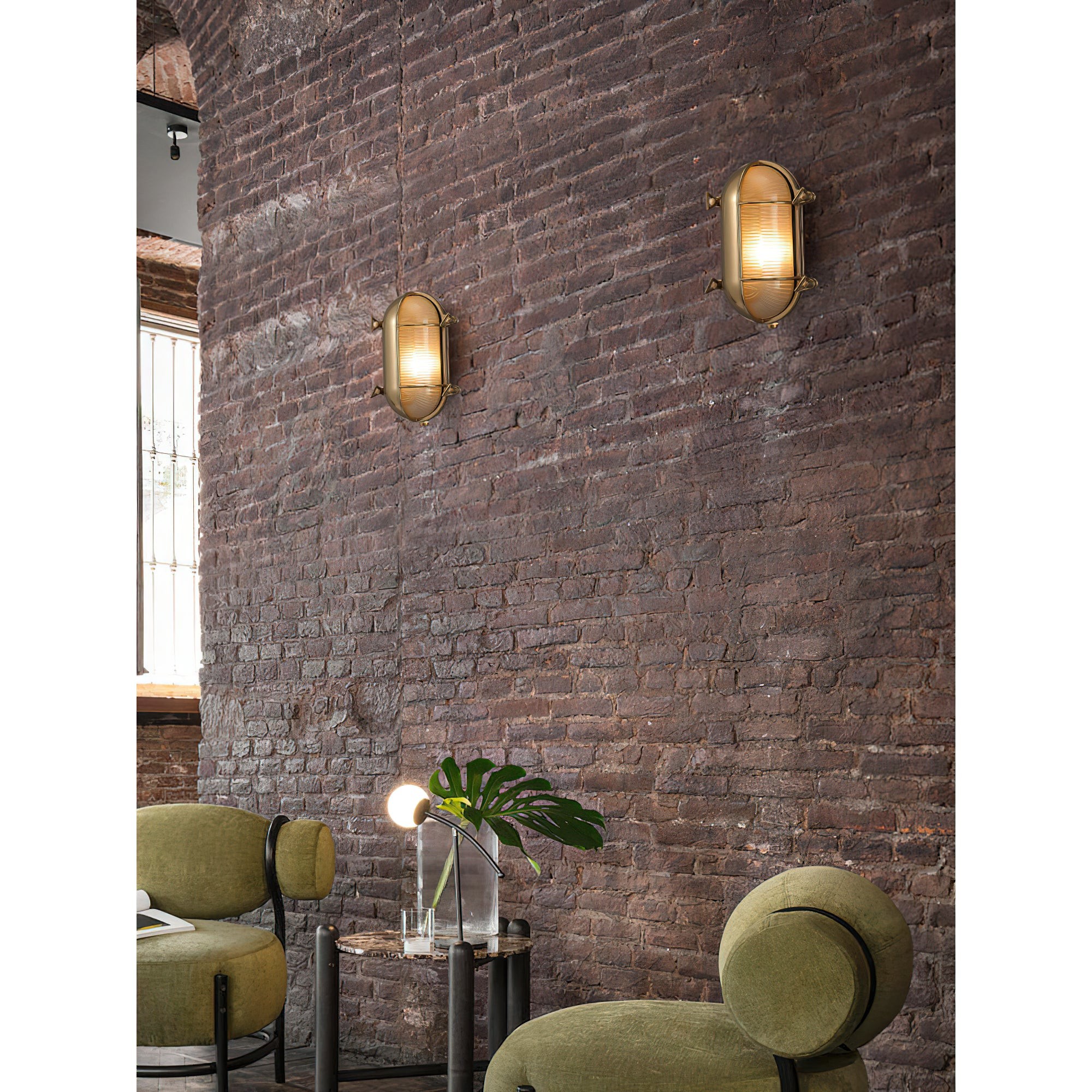 Fremantle messing bunkerwandlamp HL3189