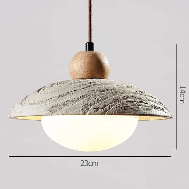 Wabi-sabi stijl travertijn cement hanglamp HL3484
