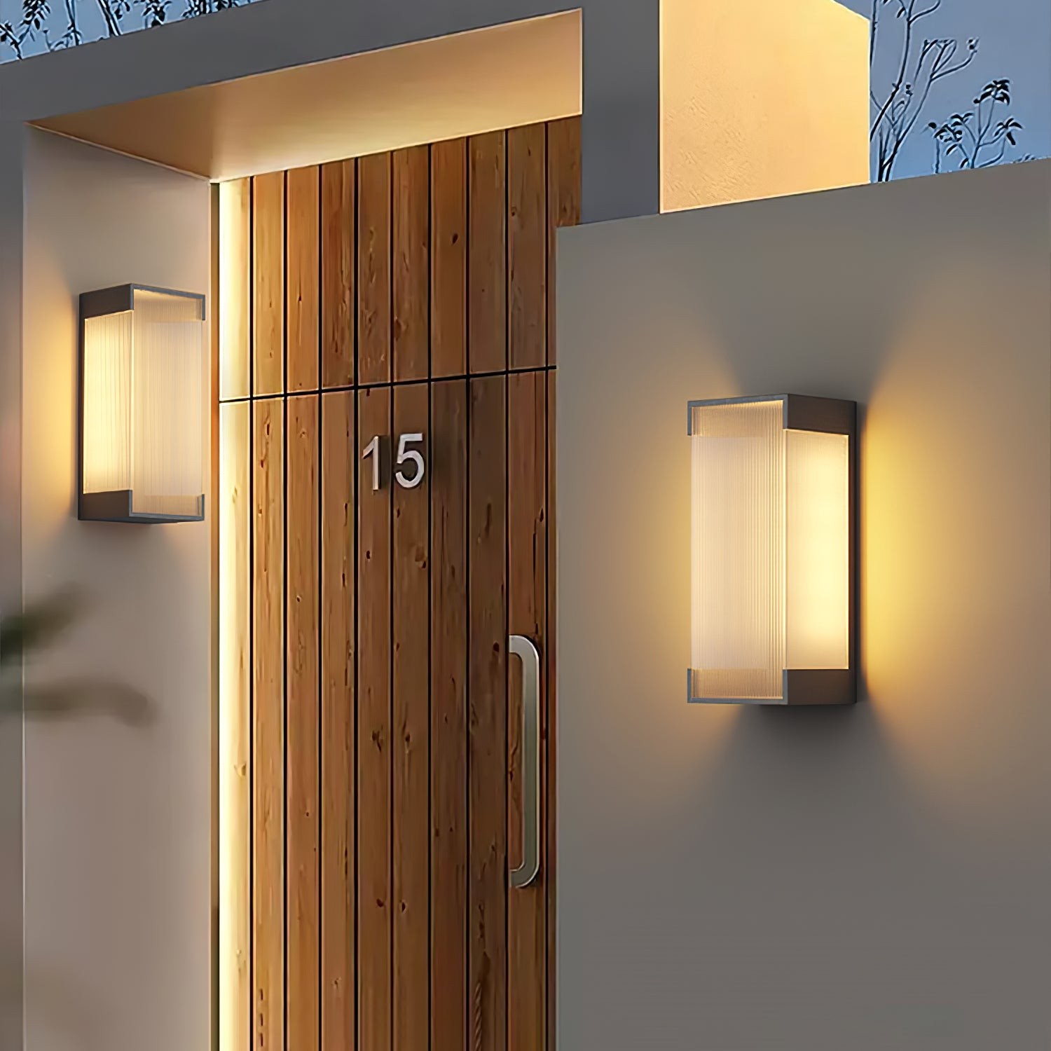 Rechthoekige buitenwandlamp HL793