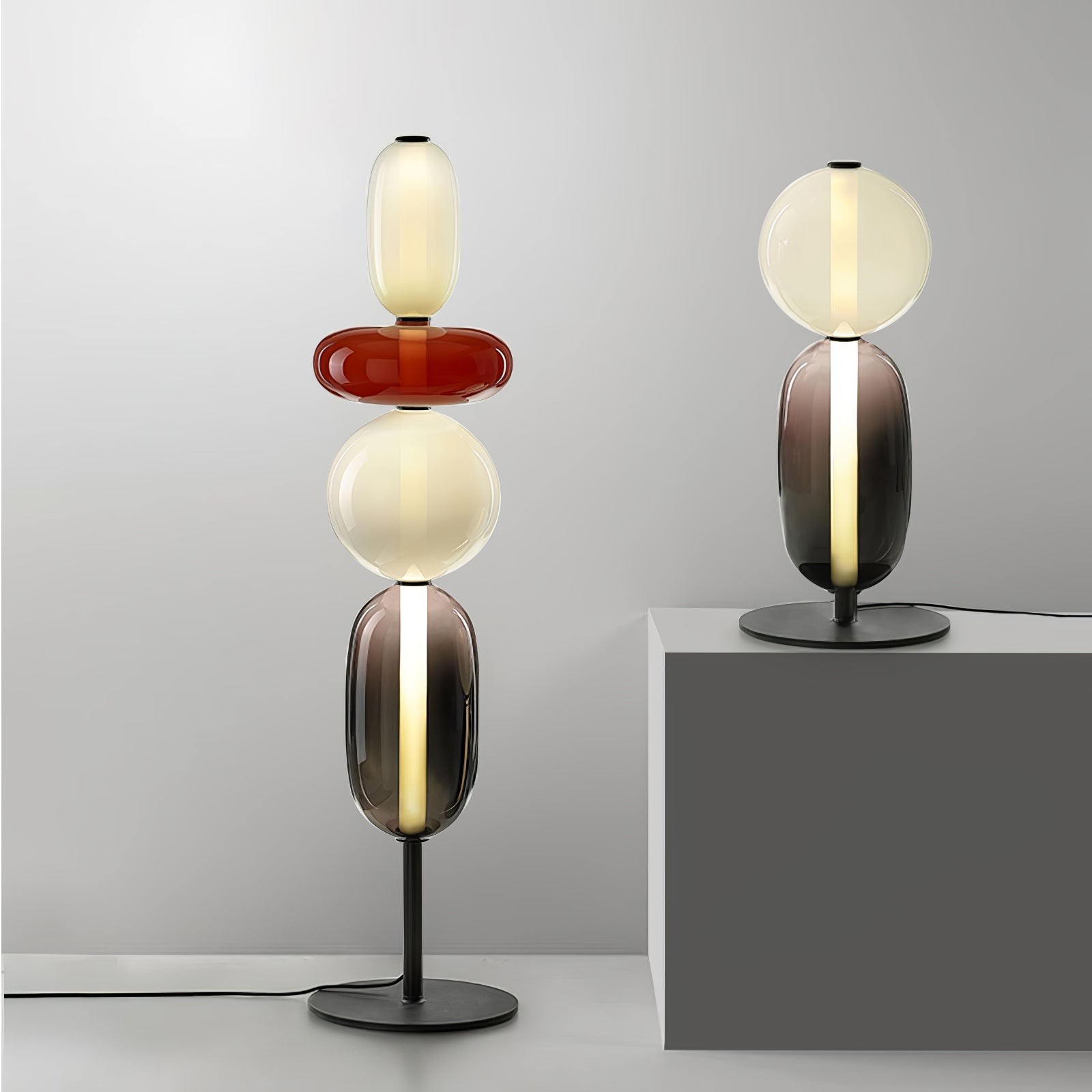 Nordic creatieve minimalistische luxe glazen vloerlamp voor woonkamer HL407
