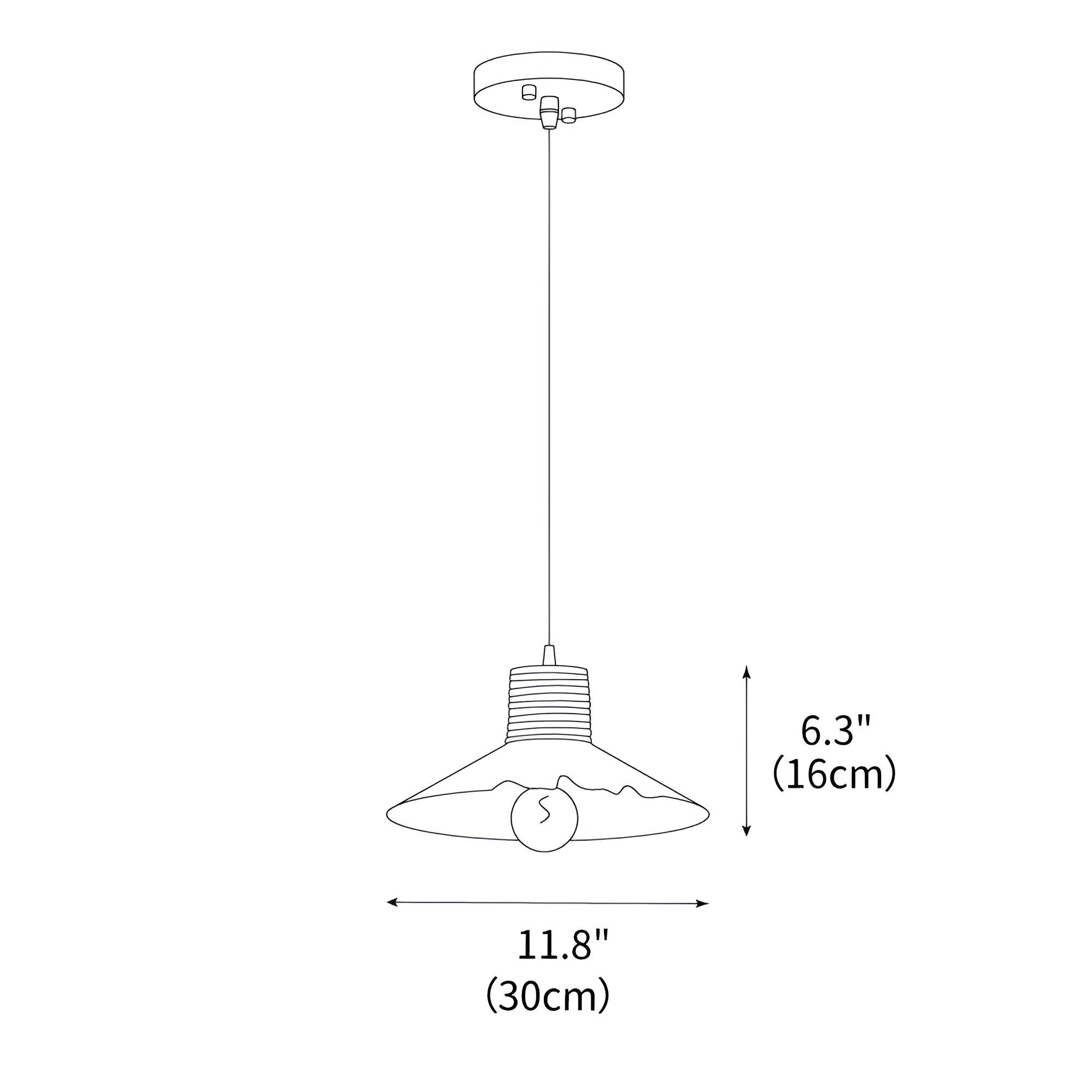 Nordic henneptouw glazen hanglamp HL1209