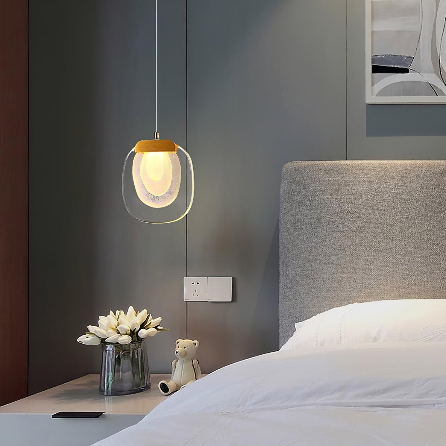 Glazen rimpel hanglamp HL532