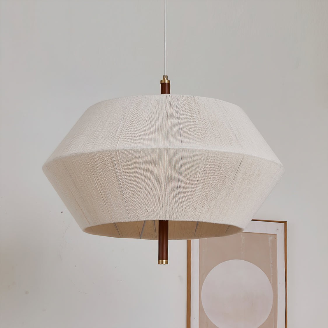 Japanse Wabi-Sabi-stijl geweven stoffen hanglamp HL880