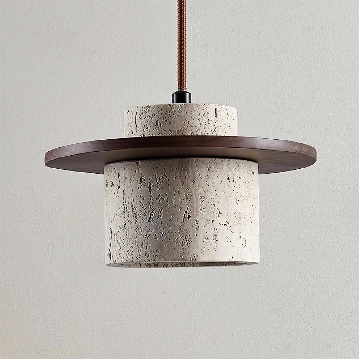Retro Wabi Sabi getextureerde travertijn wandlamp HL991