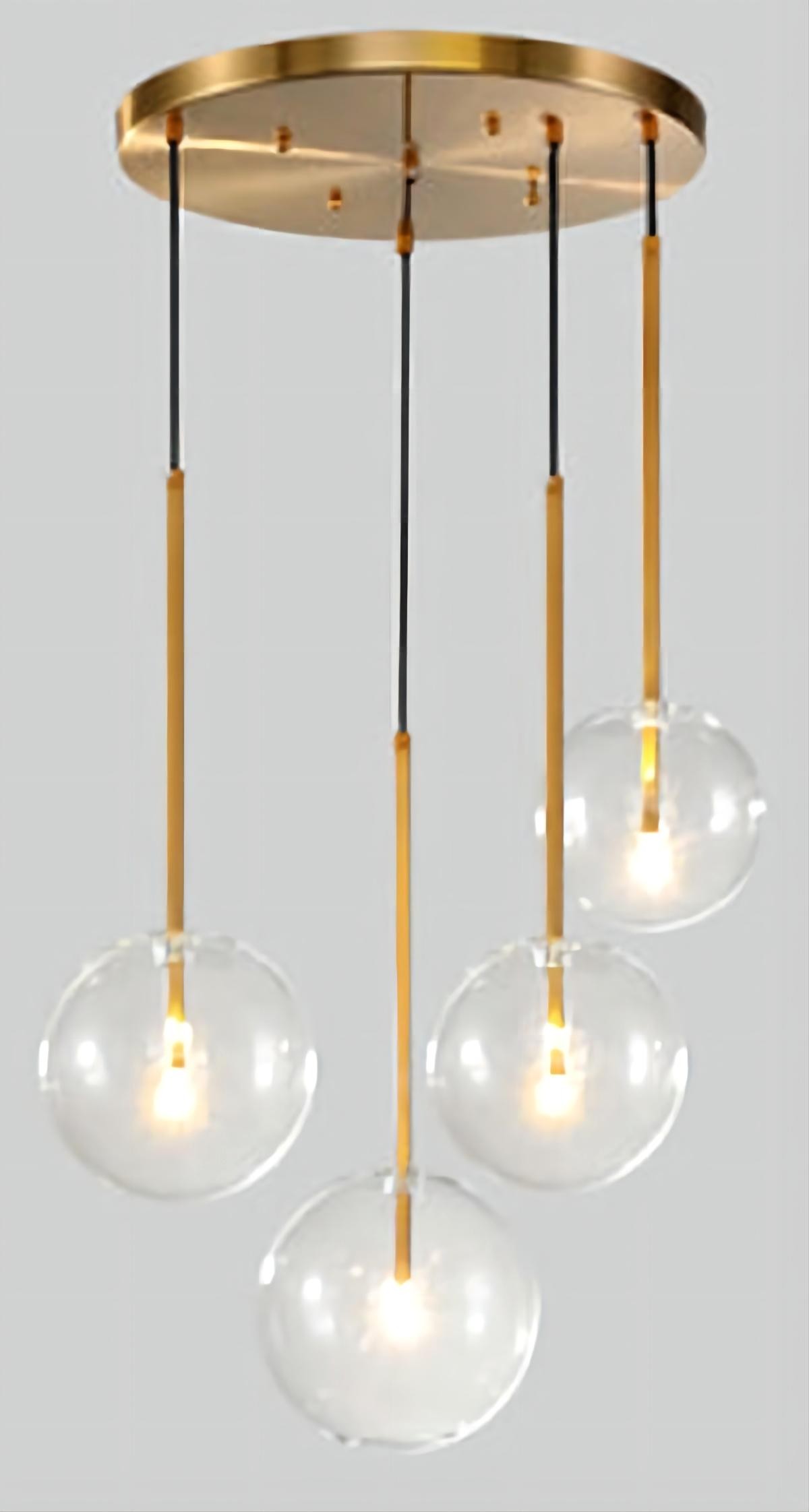 Glazen bollen hanglamp