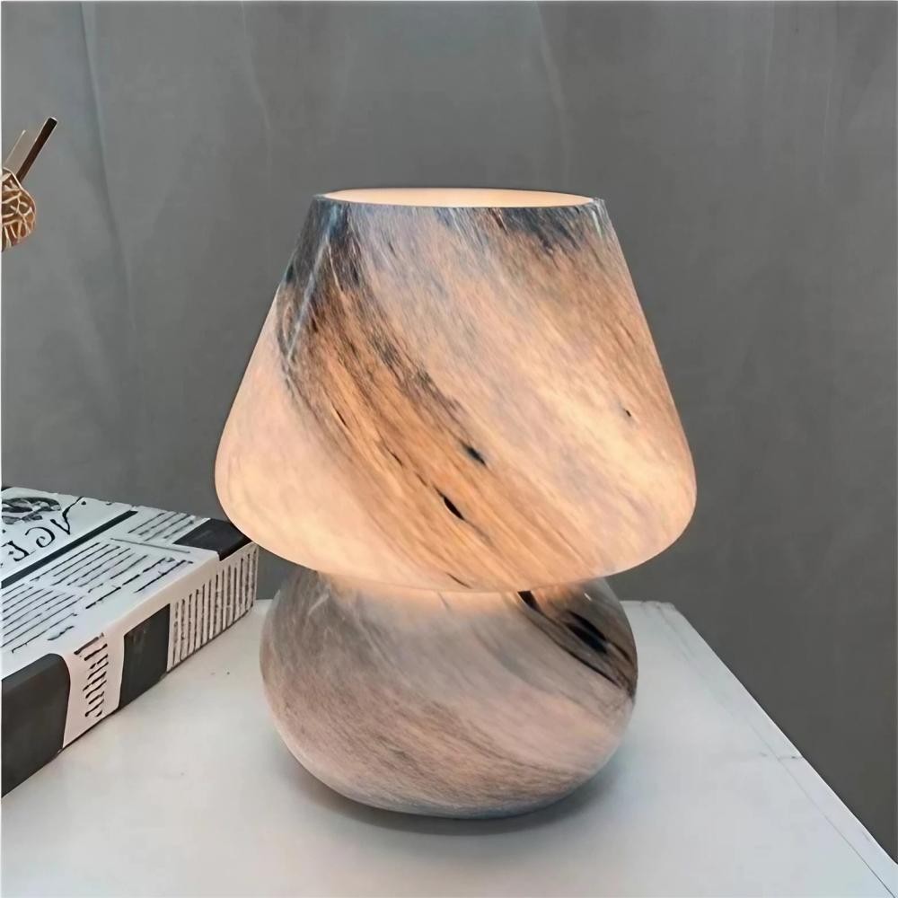Planet Handgemaakte Glazen Paddestoel Tafellamp HL180