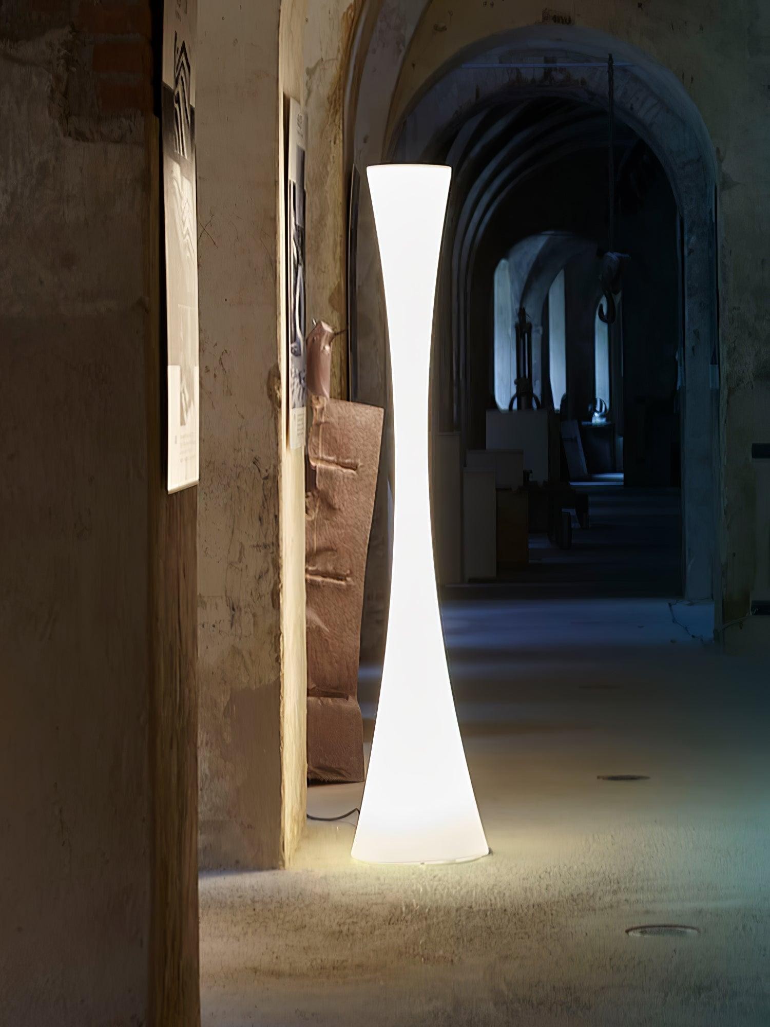 Romantische eenvoudige witte kolomvloerlamp HL997