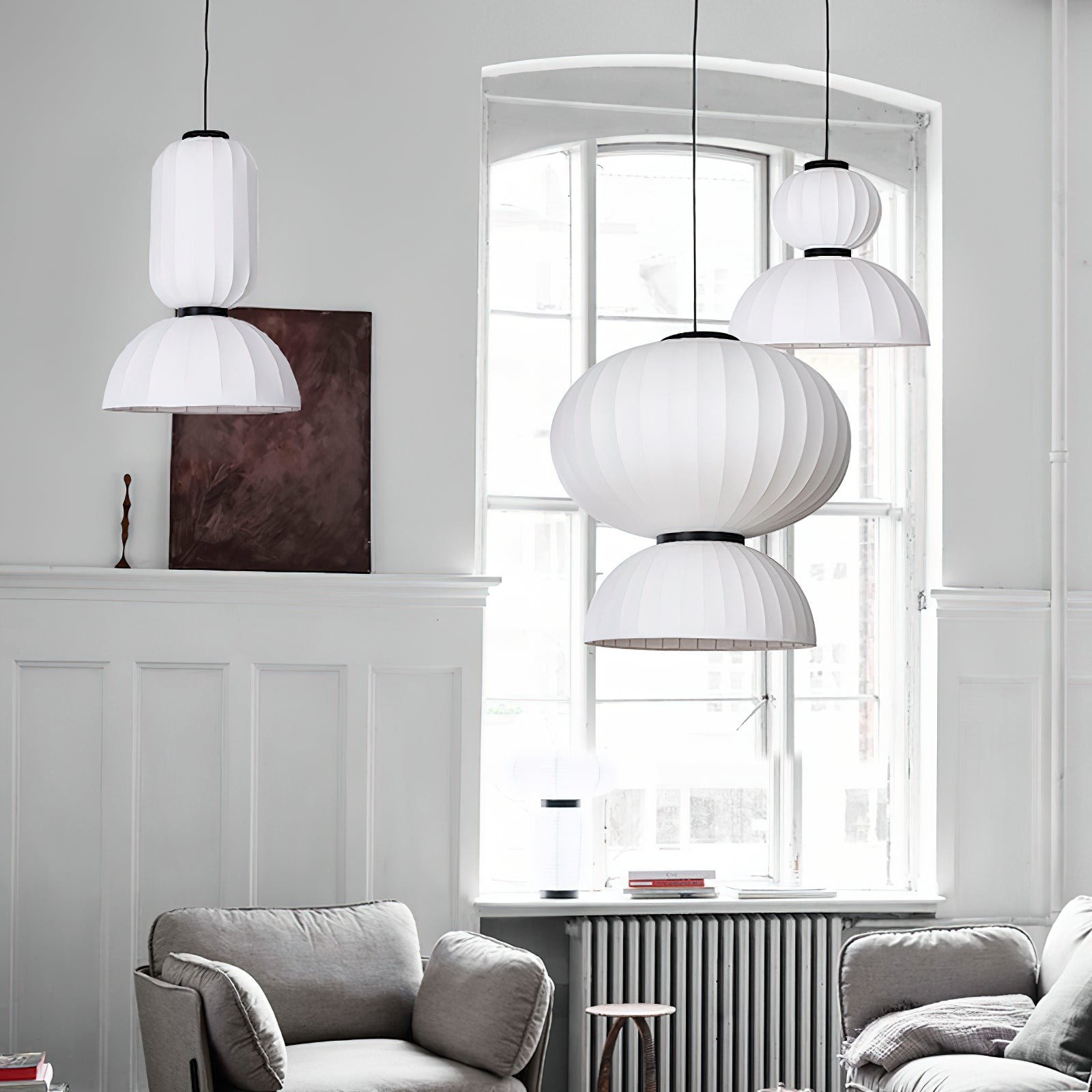Moerbei Zijden Lantaarn Hanglamp HL680
