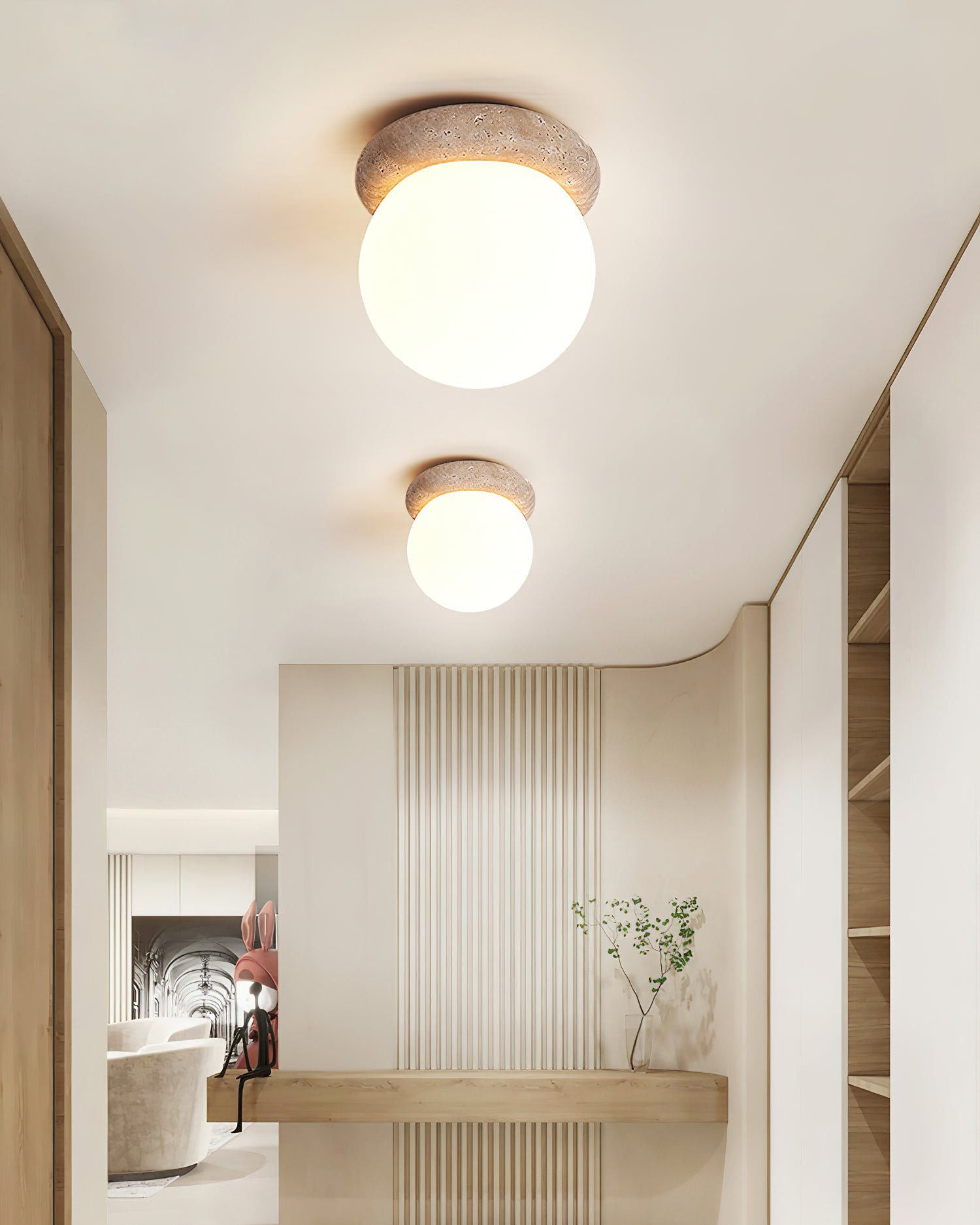 Marmeren Travertijn Asteroïde Plafondlamp HL417