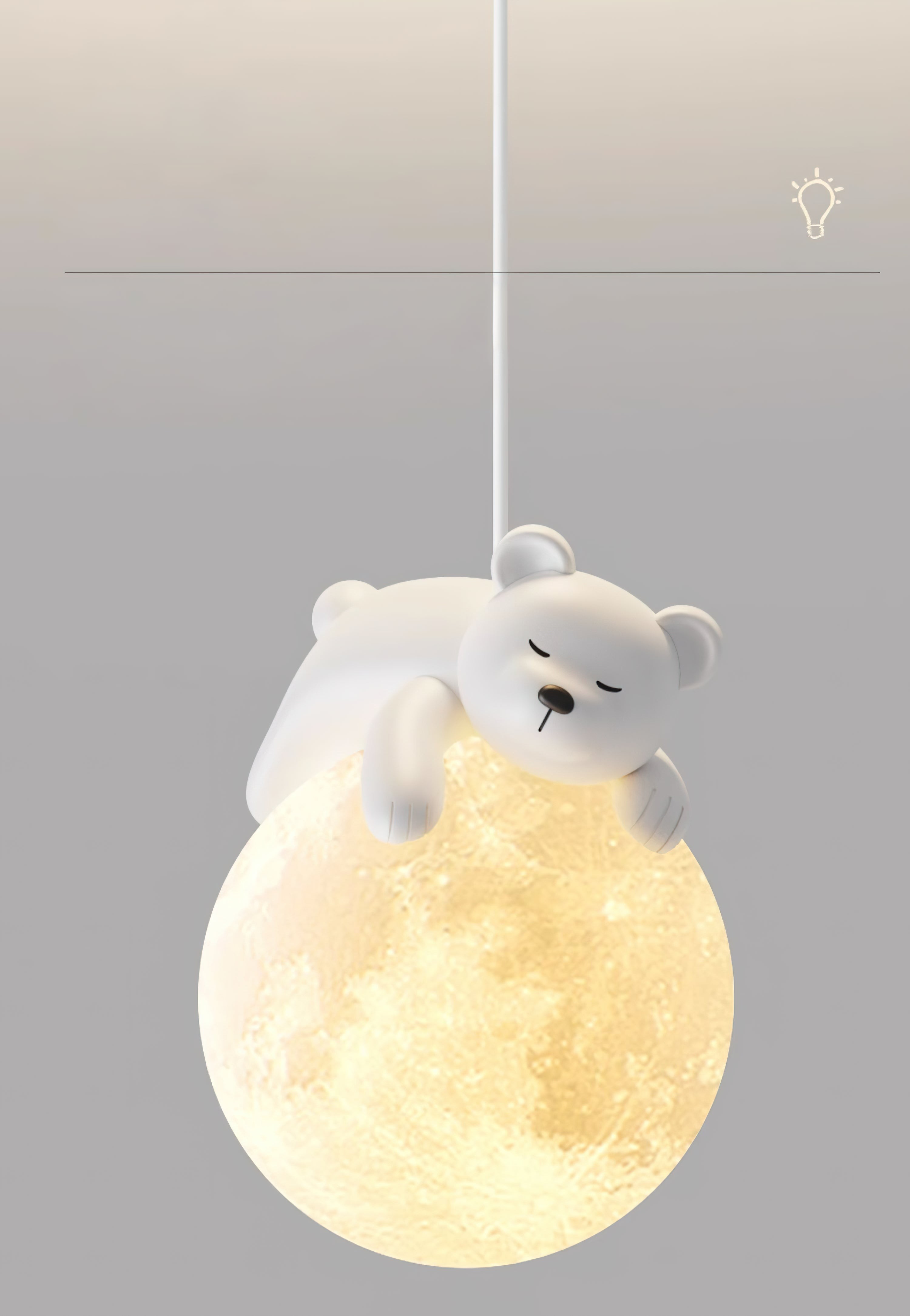 Crèmekleurige hanglamp met dierenmotief HL1189