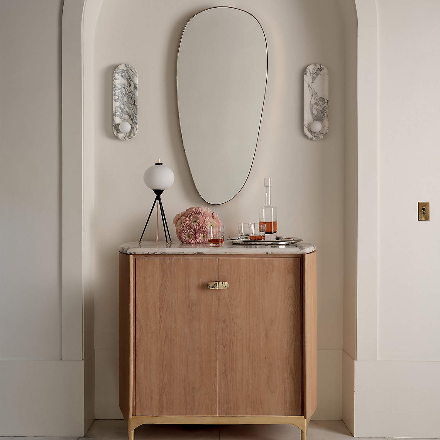 Roxane marmeren wandlamp HL3207