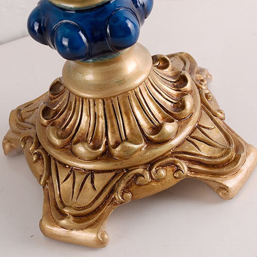 Palace Decoration Design Donkerblauwe Stoffen Tafellamp HL875