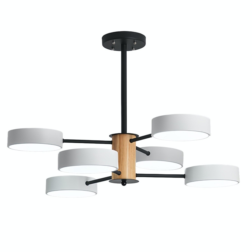 Scandinavische kroonluchter met houten takken - Sputnik Disc LED-lamp HL1352