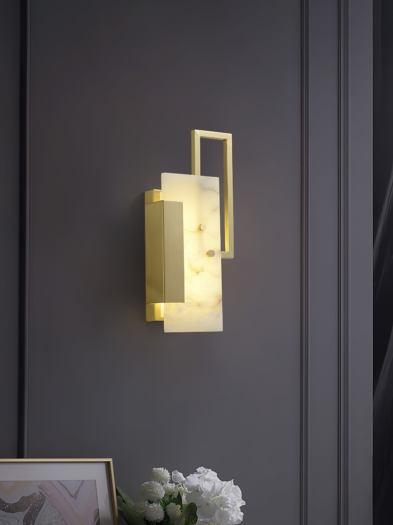 Althea alabaster wandlamp HL2949