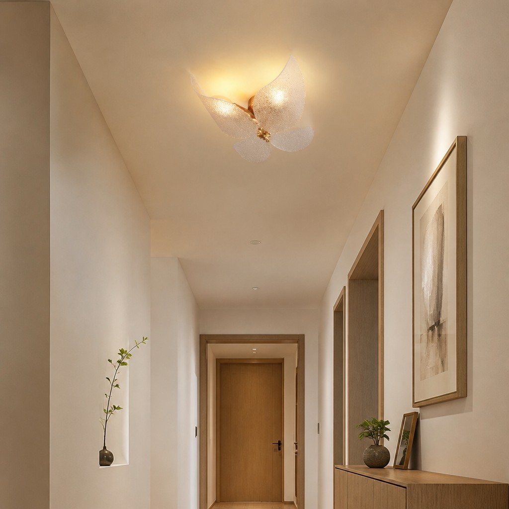 Lucenda Vlinder Decoratieve Plafondlamp - Elegante Retro Verlichting voor Gang en Balkon HL3564