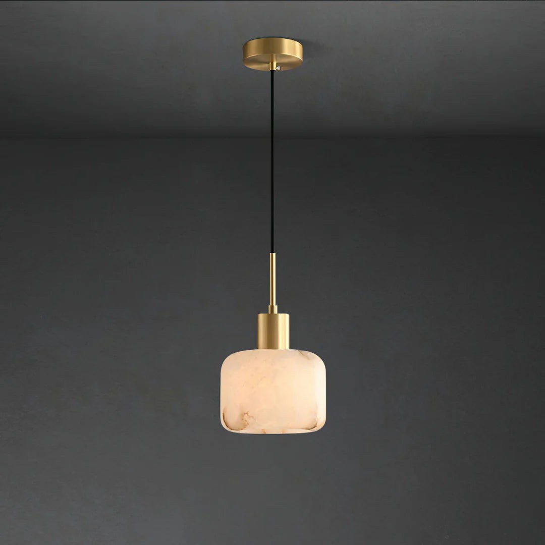 Velia Acorn Alabaster Minimalistische Hanglamp HL3497