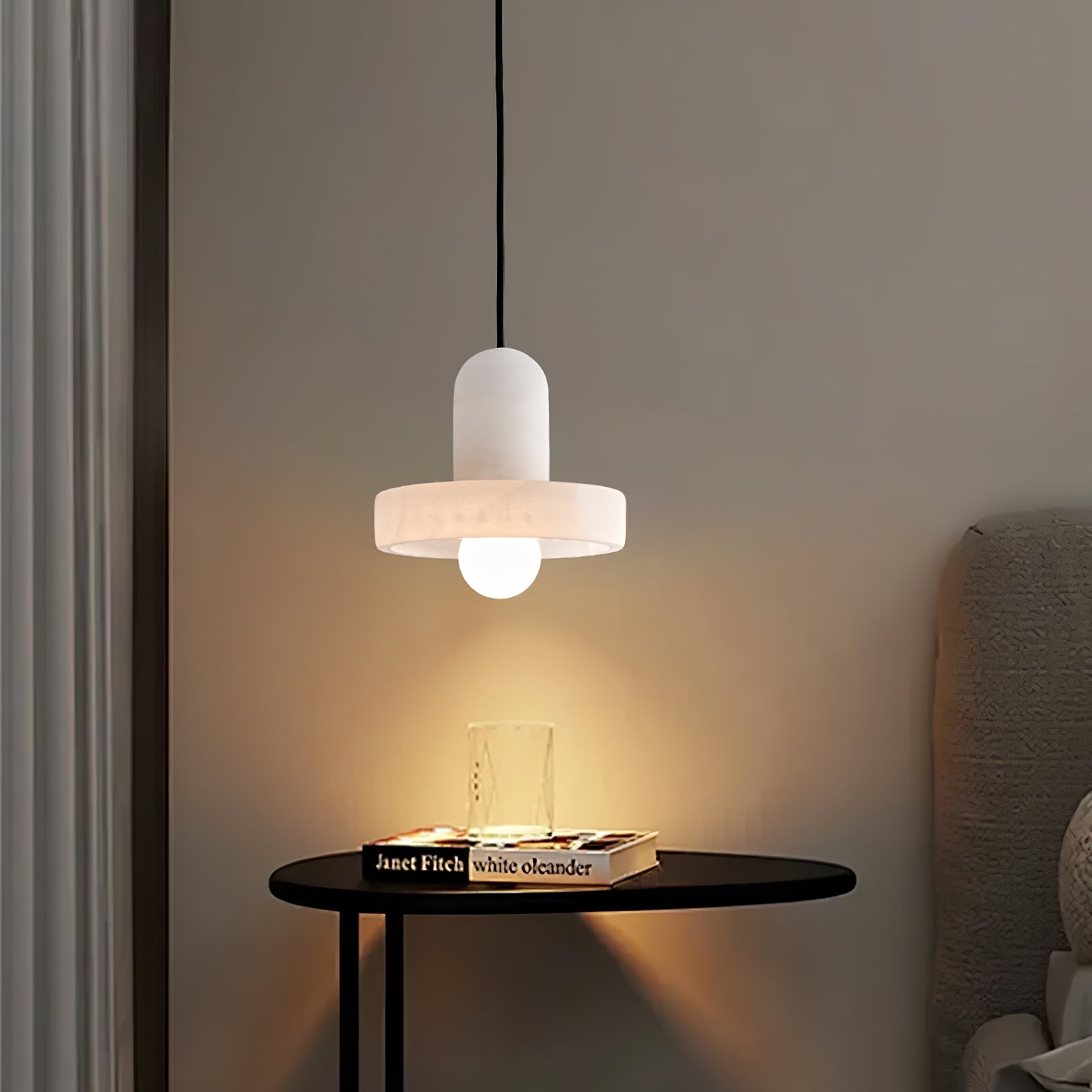 Elegante creatieve witte albasten hanglamp HL993