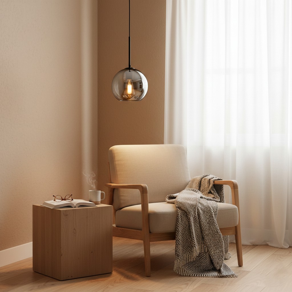 Solara Nordic bolvormige glazen hanglamp HL3496
