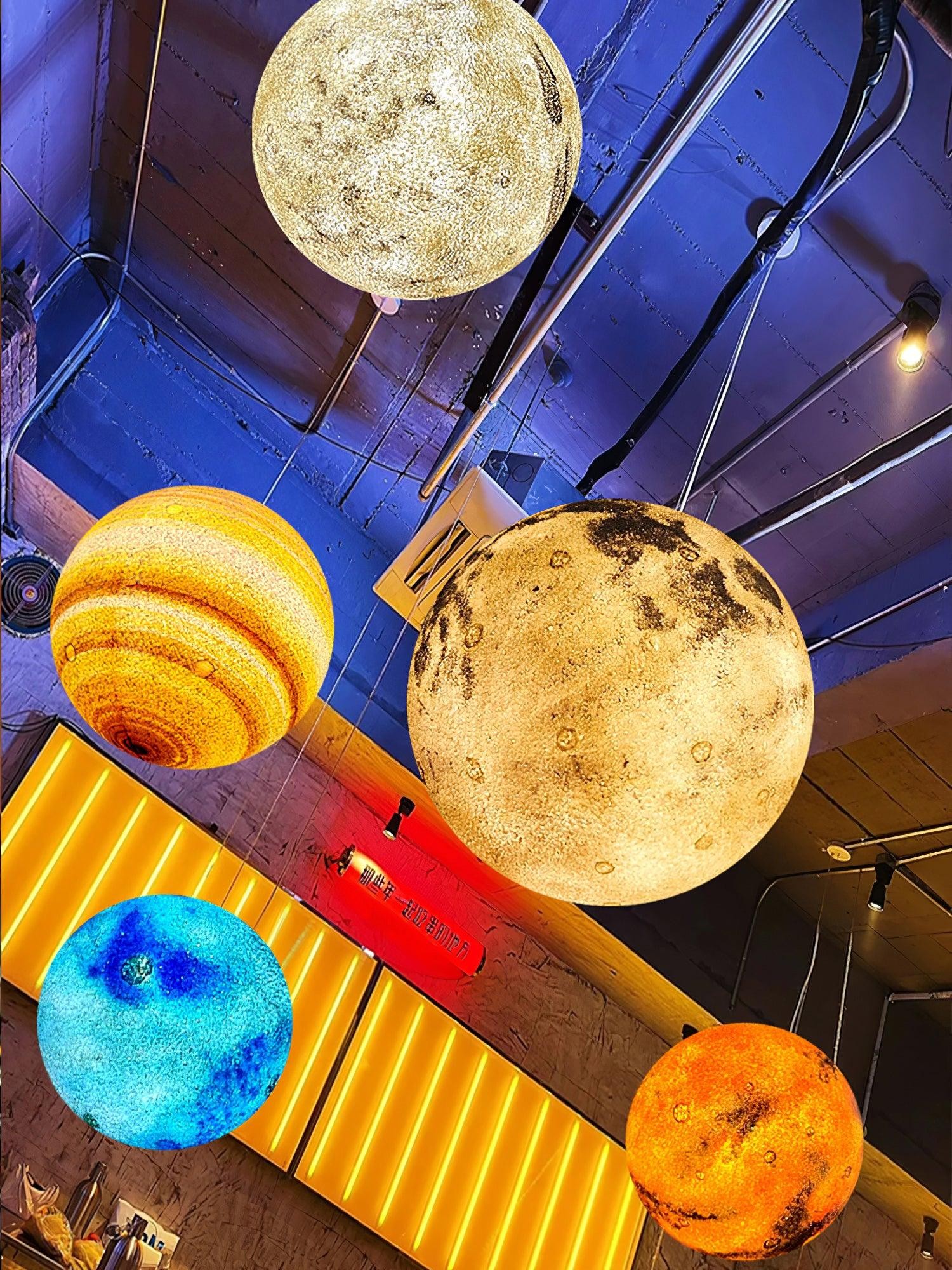 Planetaire Witte Maan Kroonluchter Geschikt Voor Woonkamer HL337