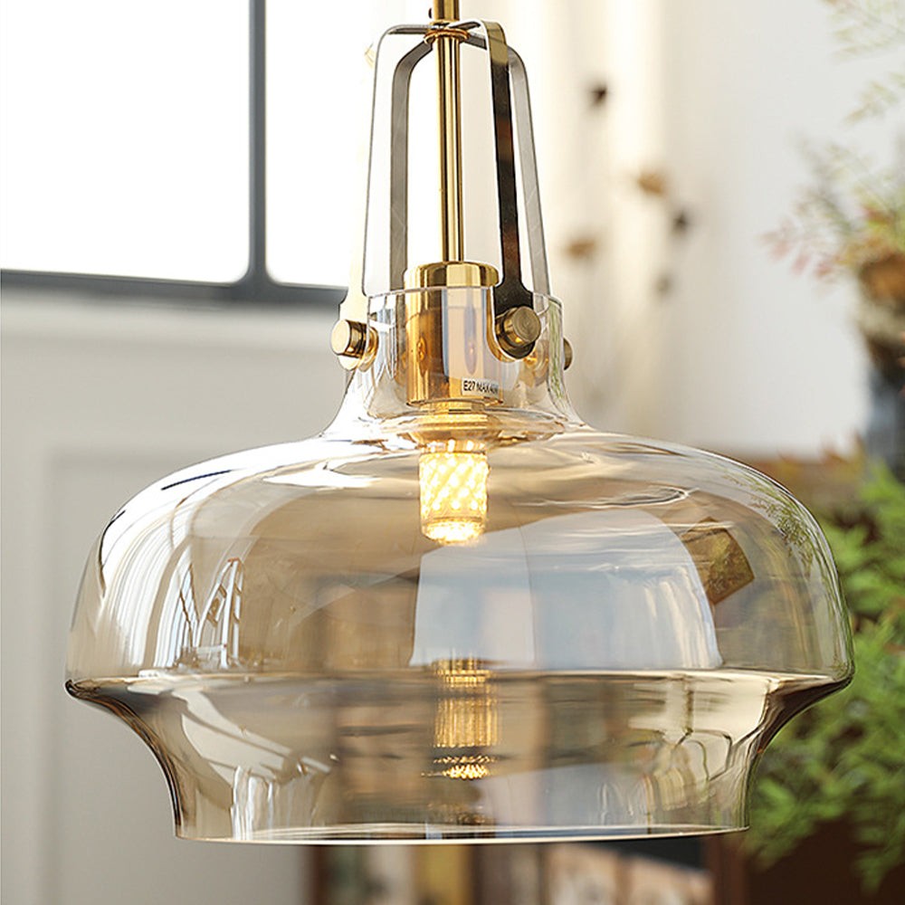 Moderne, uniek gevormde glazen hanglamp voor een aquarium HL1401