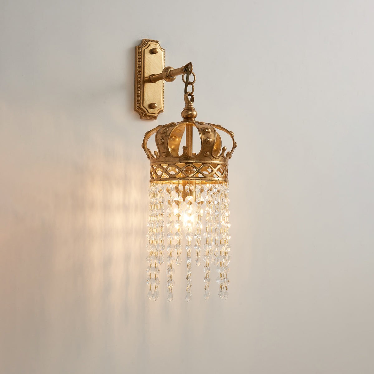 Timon messing kroon wandlamp HL3298