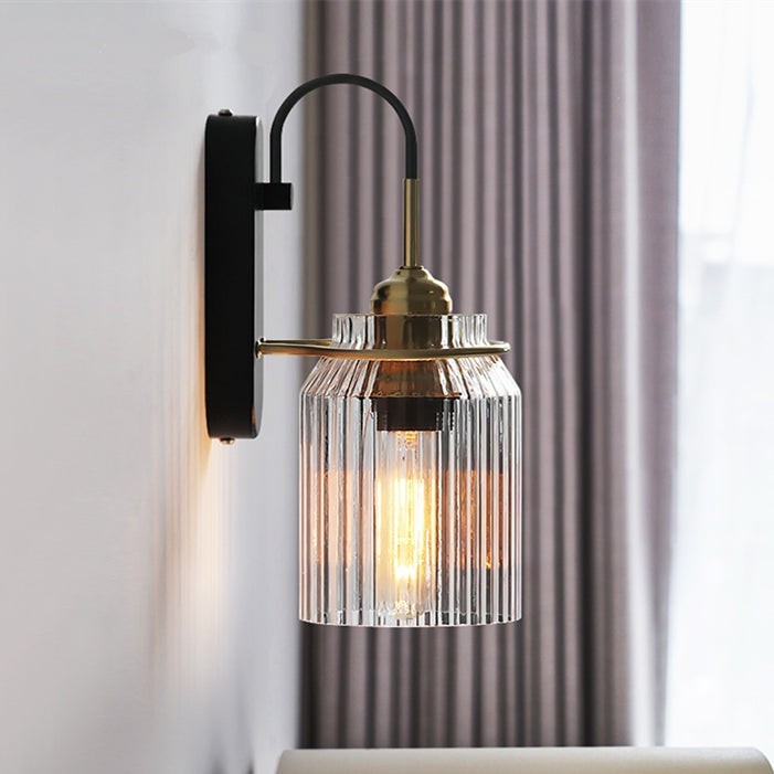 Nordic Zuilvormige Glazen Spiegel Front Wandlamp HL667