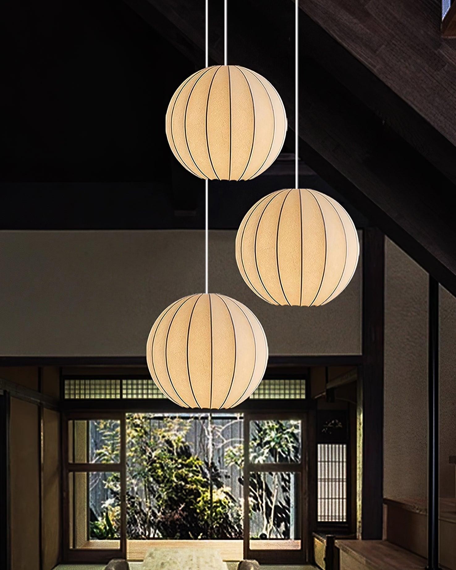 Creatieve Japanse minimalistische zijden hanglamp voor restaurant HL564