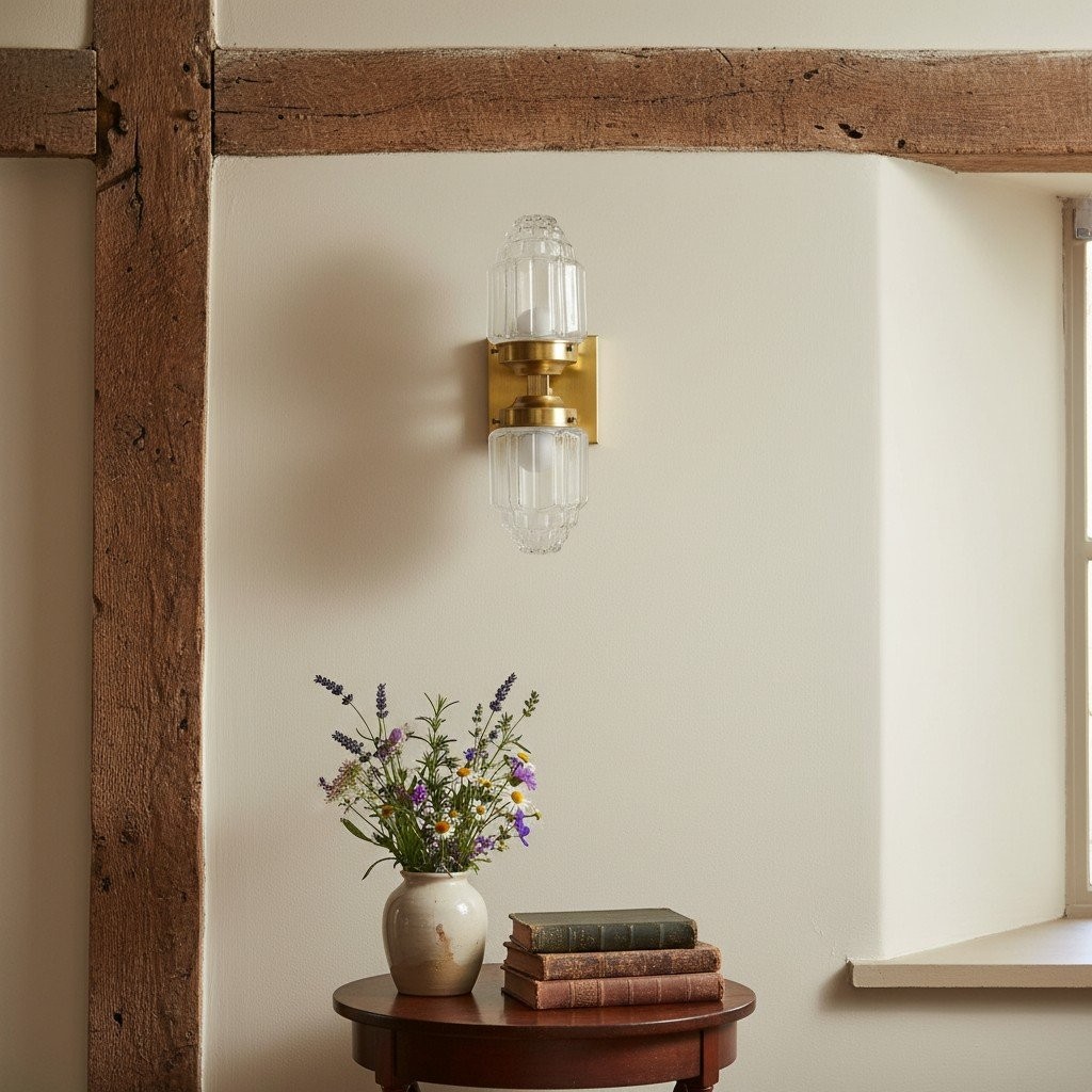 Tierlux Glazen Art Deco Wandlamp - Glazen Gematteerde Bollen met Wolkenkrabberbol HL1656