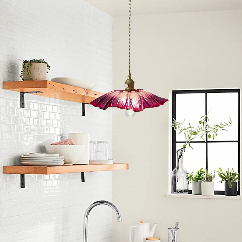 Moderne kunst bloem vorm keuken glazen hanglamp HL46