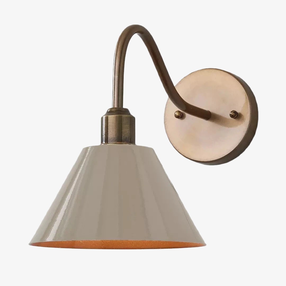 Narix taps toelopende metalen wandlamp - Strak industrieel ontwerp in eigentijdse stijl voor slaapkamer en woonkamer HL2333