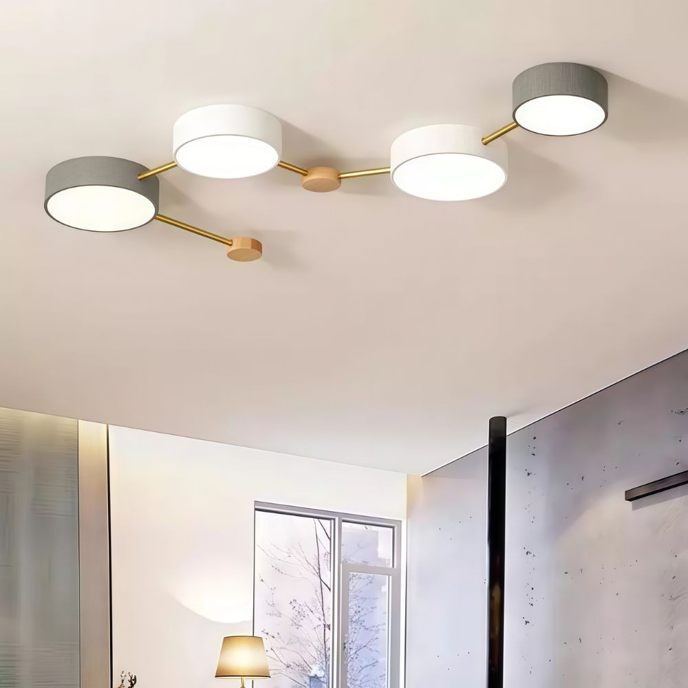 Nordic ronde LED plafondlamp - houten taklamp voor slaapkamer HL1347
