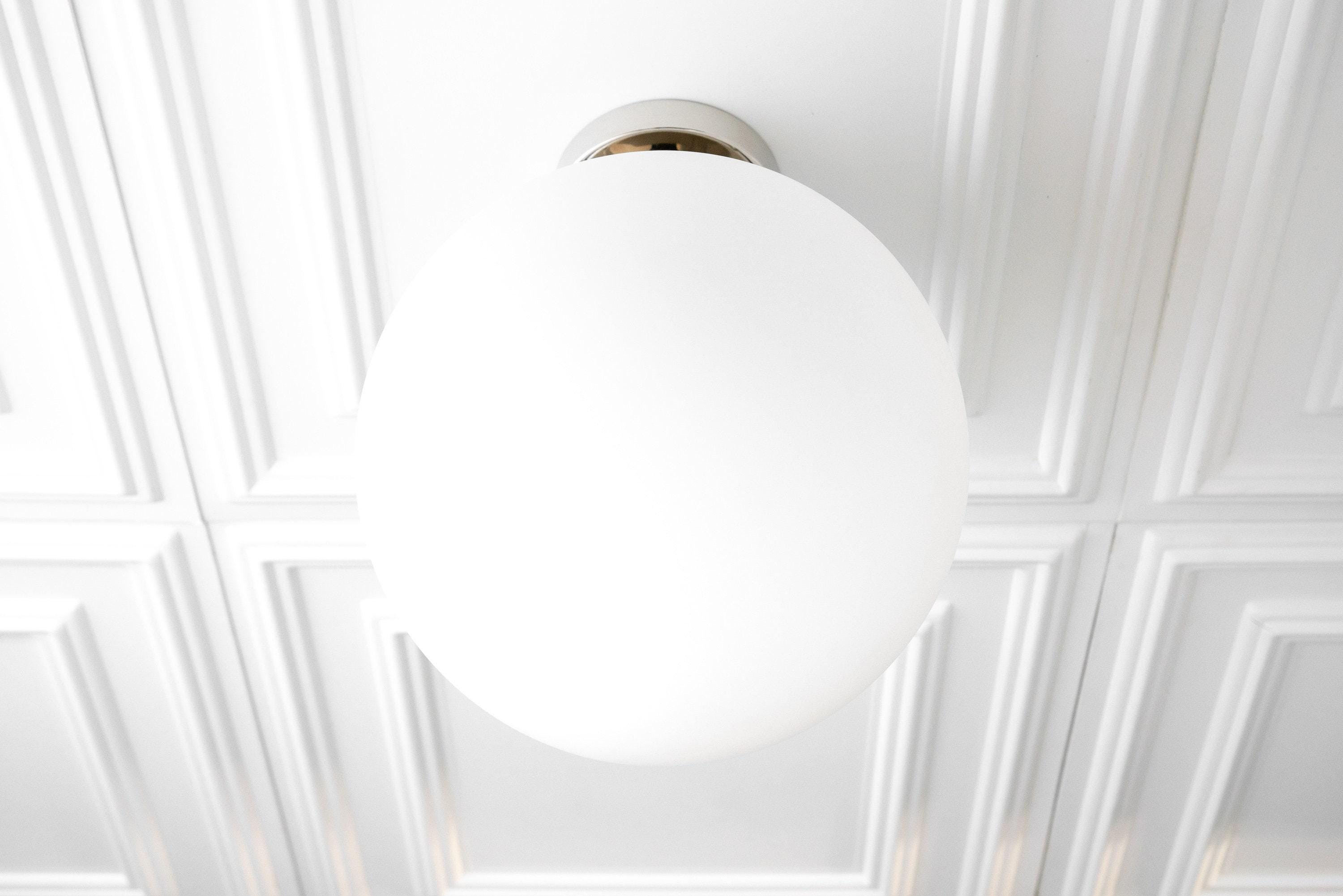 Glorica Glass 12 inch bolvormige plafondlamp - Art Deco hanglamp van matglas en plafondlamp HL1724