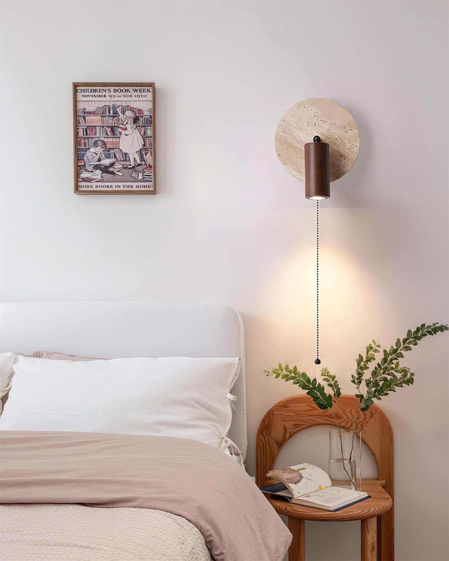 Vintage gele travertijn wandlamp HL712