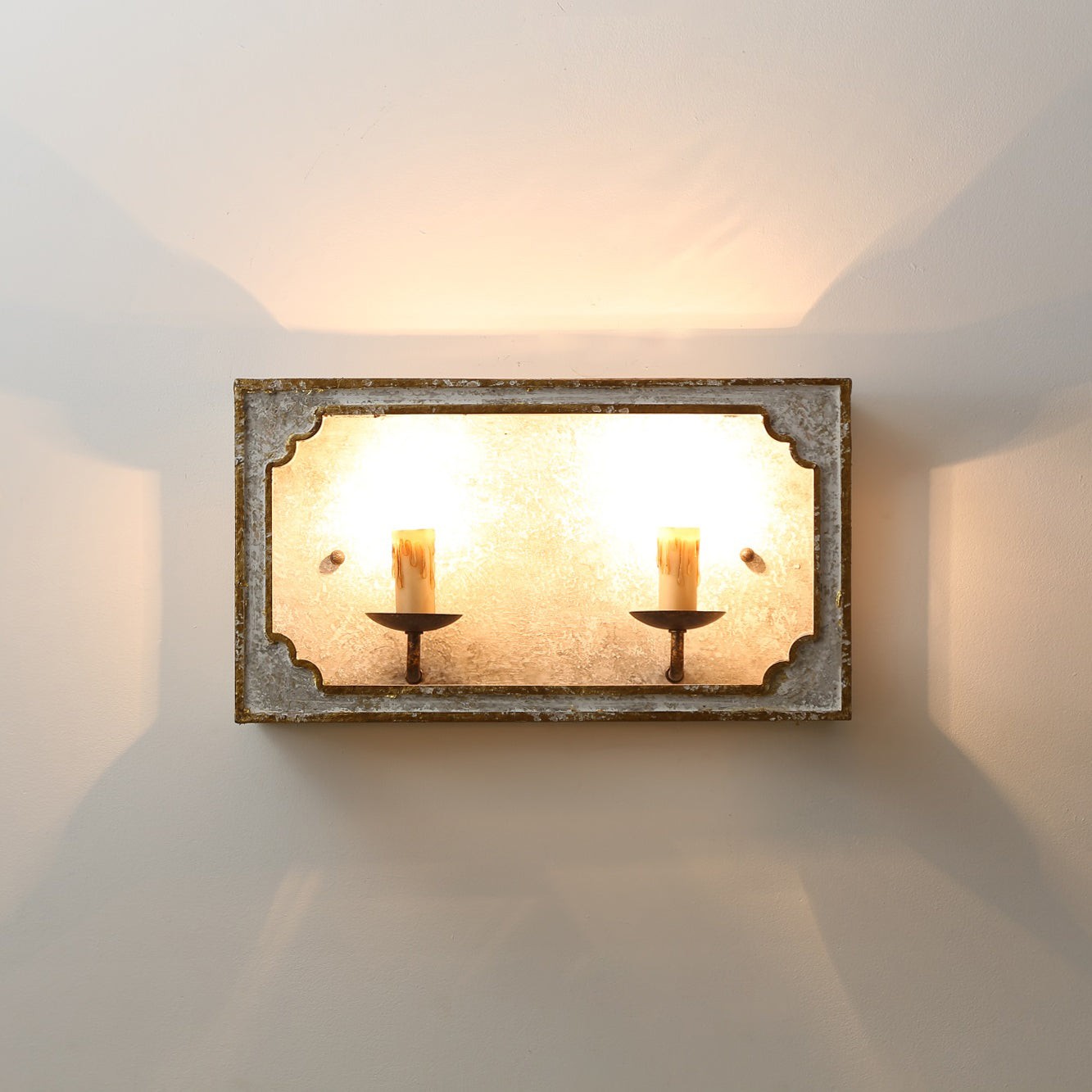 Boho rustieke kubusvormige wandlamp HL3183
