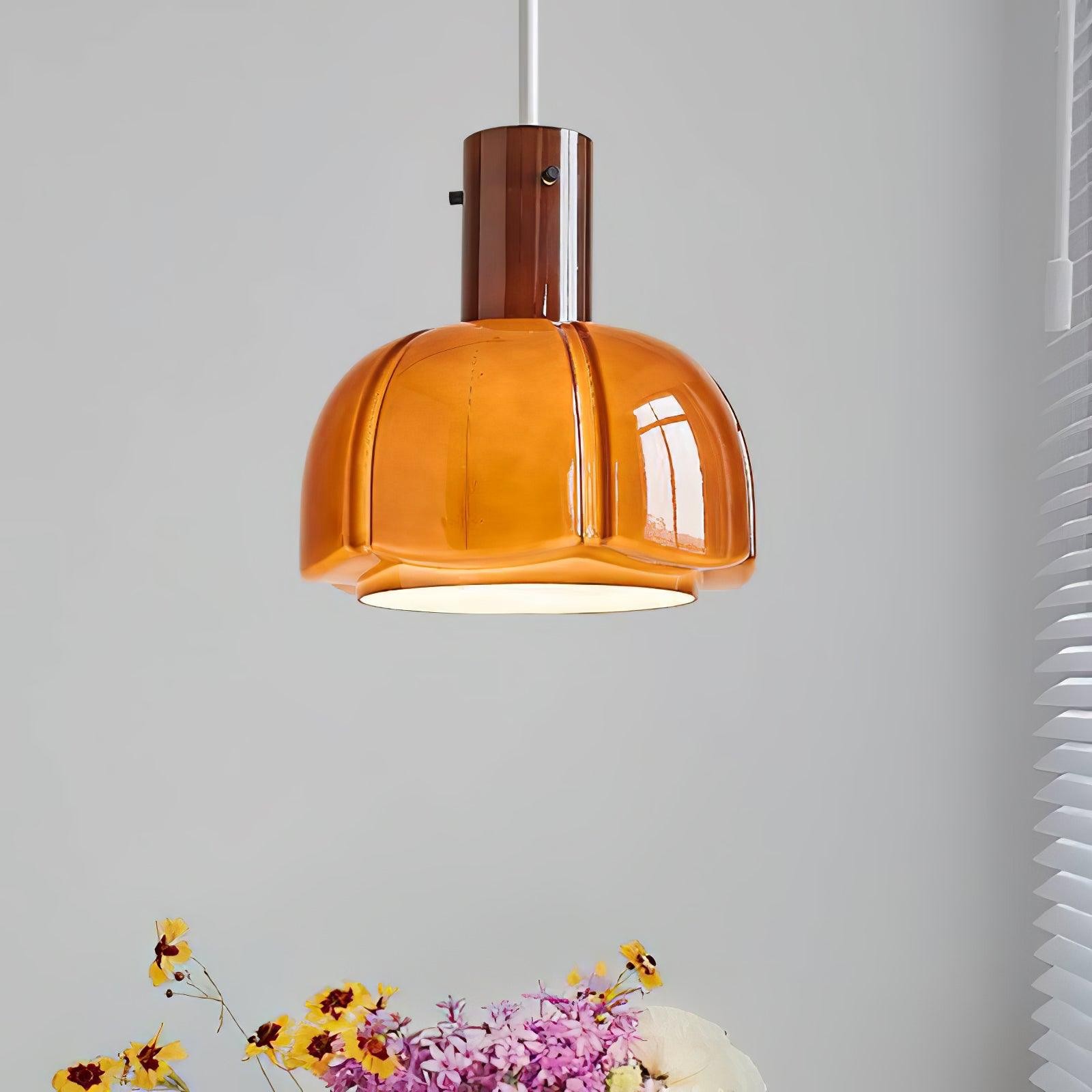 Middeleeuwse stijl glazen knop hanglamp HL619