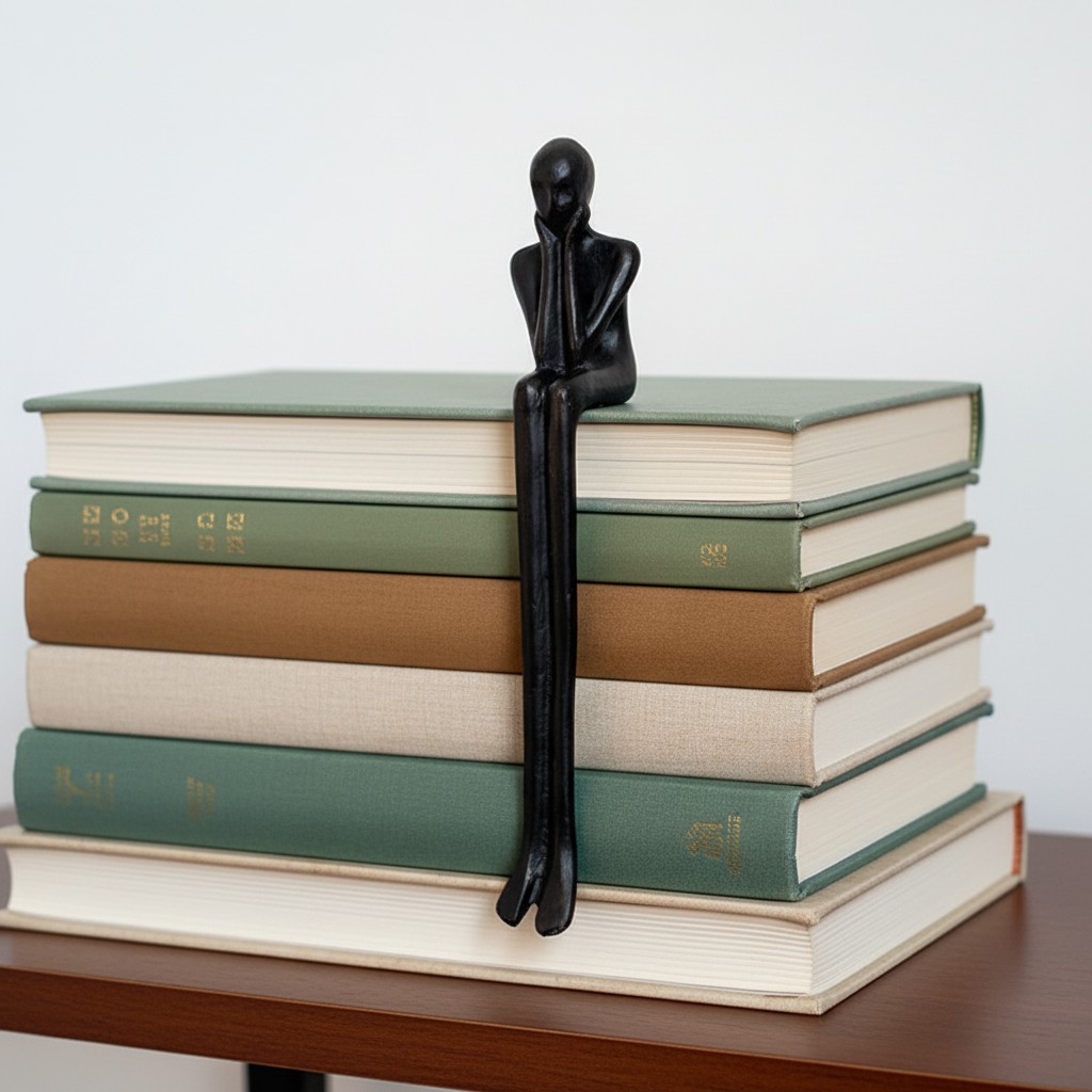Floxo Lazy Dog en Abstracte Scandinavische Mensenfiguur Minimalistische Sculptuur voor Moderne Planken en Bureaus HL2521