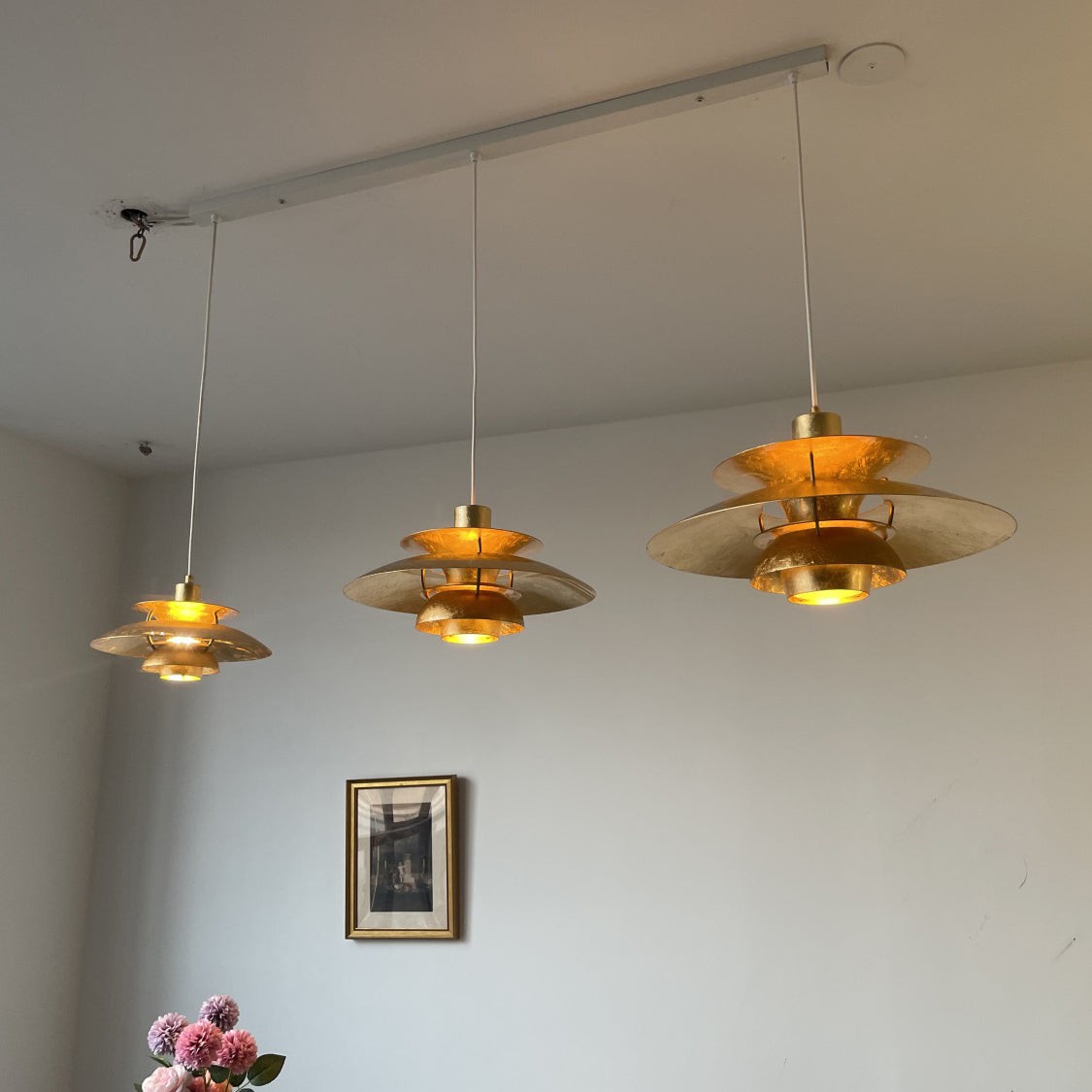 Hanglamp HL3315 met gouden folie
