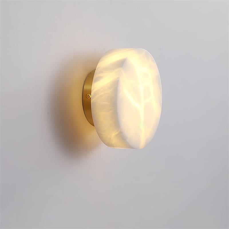 Cilindrische albasten wandlamp HL3202