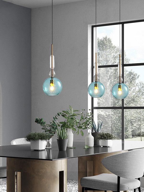 Scandinavische Cilindervormige Ronde Schijfvormige Glazen Hanglamp HL1078