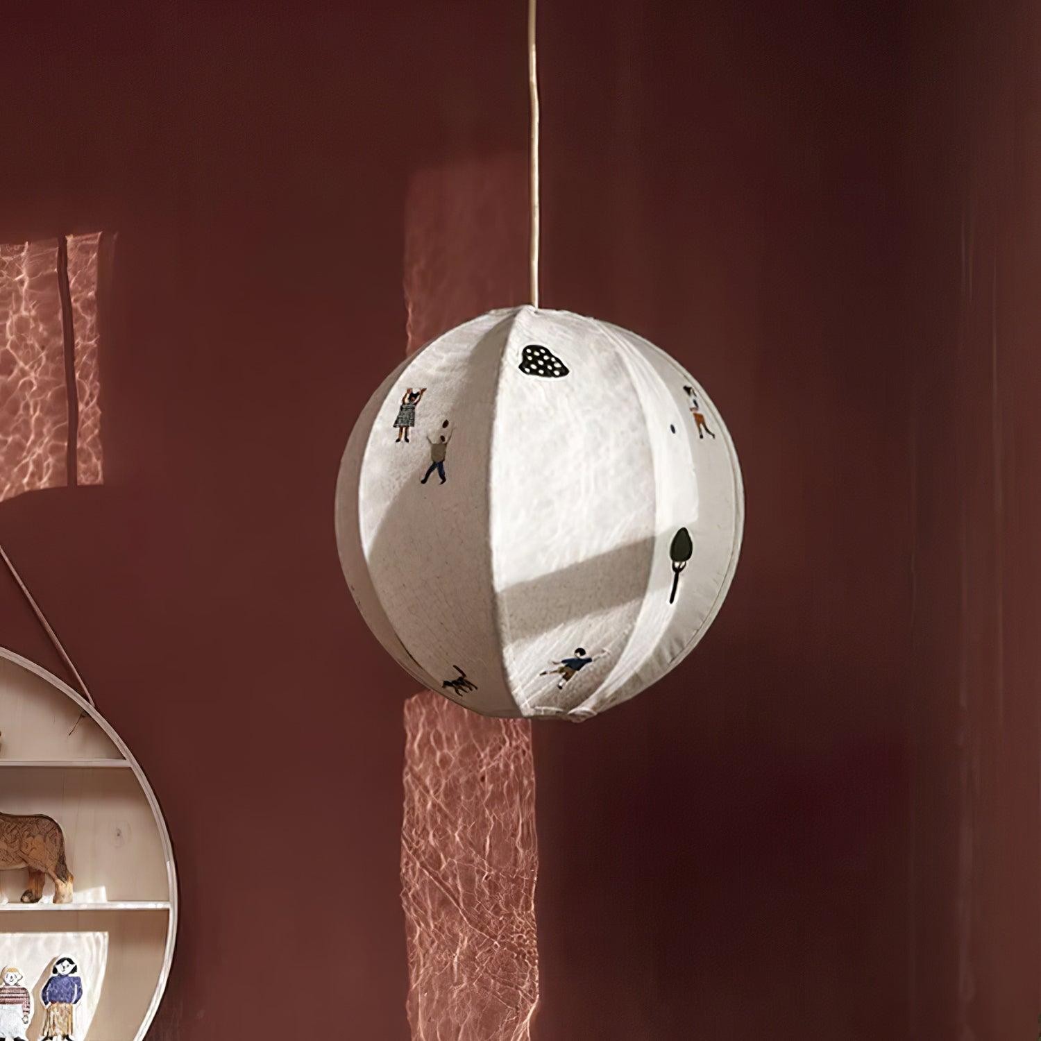 Park geborduurde textiel hanglamp HL634